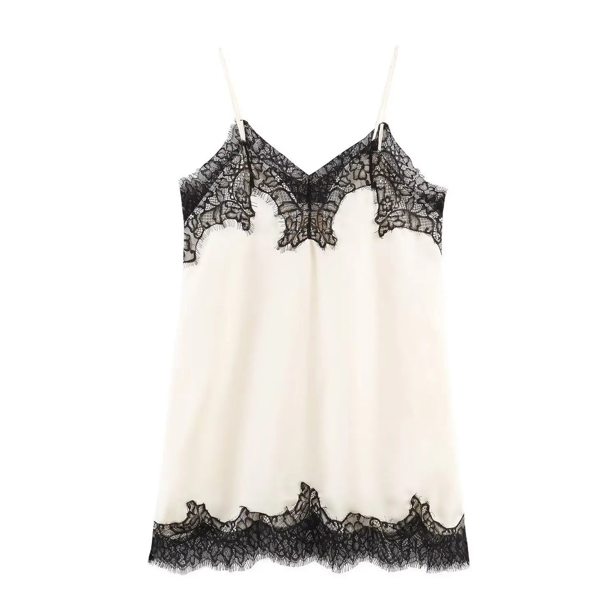 Cyflymder  Chic Sexy Lace Women Cami Night Party Solid Tops Fashion Slim Patchwork Silky Texture Female Elegant Backless Vest