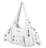 Cyflymder Women luxury handbags women bags designer Vintage Soft Leather Bags Fashion Satchel Motorcycle Bag Tote Bags  messenger bag
