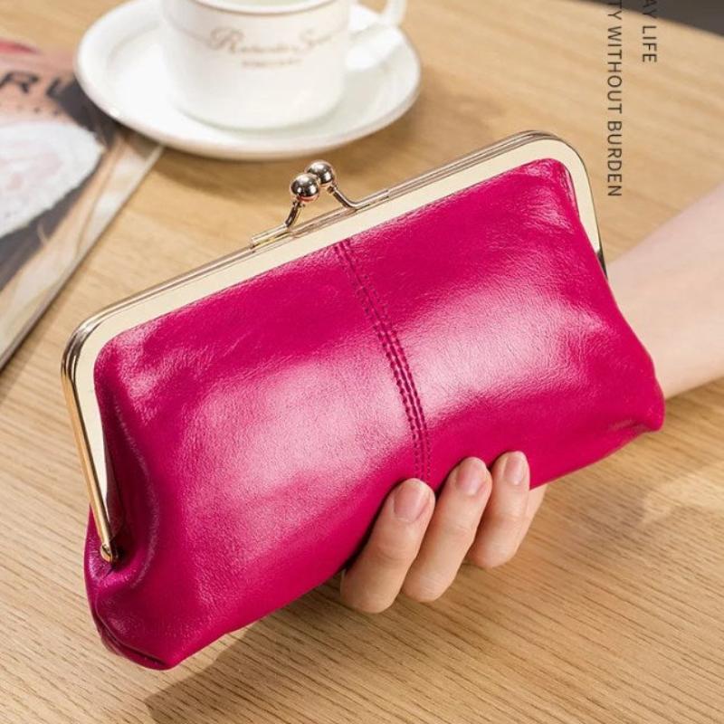 Cyflymder Genuine Leather Women Wallet Long Clip Women Purse Clutch Brand Designer Cow Leather Ladies Wallet Female Phone Purse