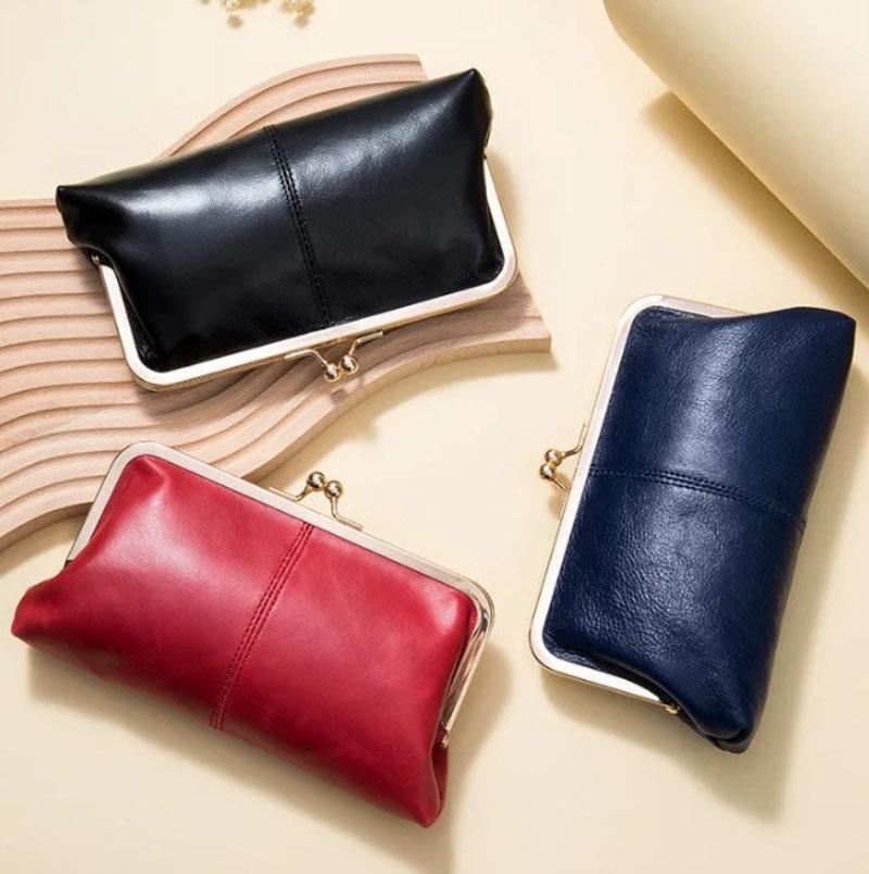 Cyflymder Genuine Leather Women Wallet Long Clip Women Purse Clutch Brand Designer Cow Leather Ladies Wallet Female Phone Purse