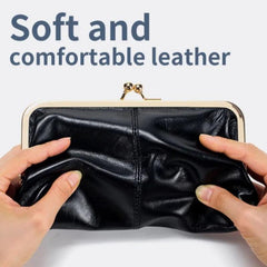 Cyflymder Genuine Leather Women Wallet Long Clip Women Purse Clutch Brand Designer Cow Leather Ladies Wallet Female Phone Purse