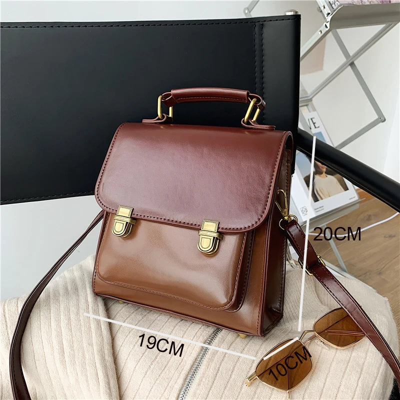 Cyflymder Female Pu Leather Woman Backpack Fashion Small School Bag for College Girls High Quality Leisure Double Shoulder Bag Sac A Dos