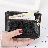 Cyflymder Fashion Lychee Pattern Pu Leather Coin Purse  Mini Change Purses Women'S Wallets Card Holder Zipper Pouch Key Pocket Case