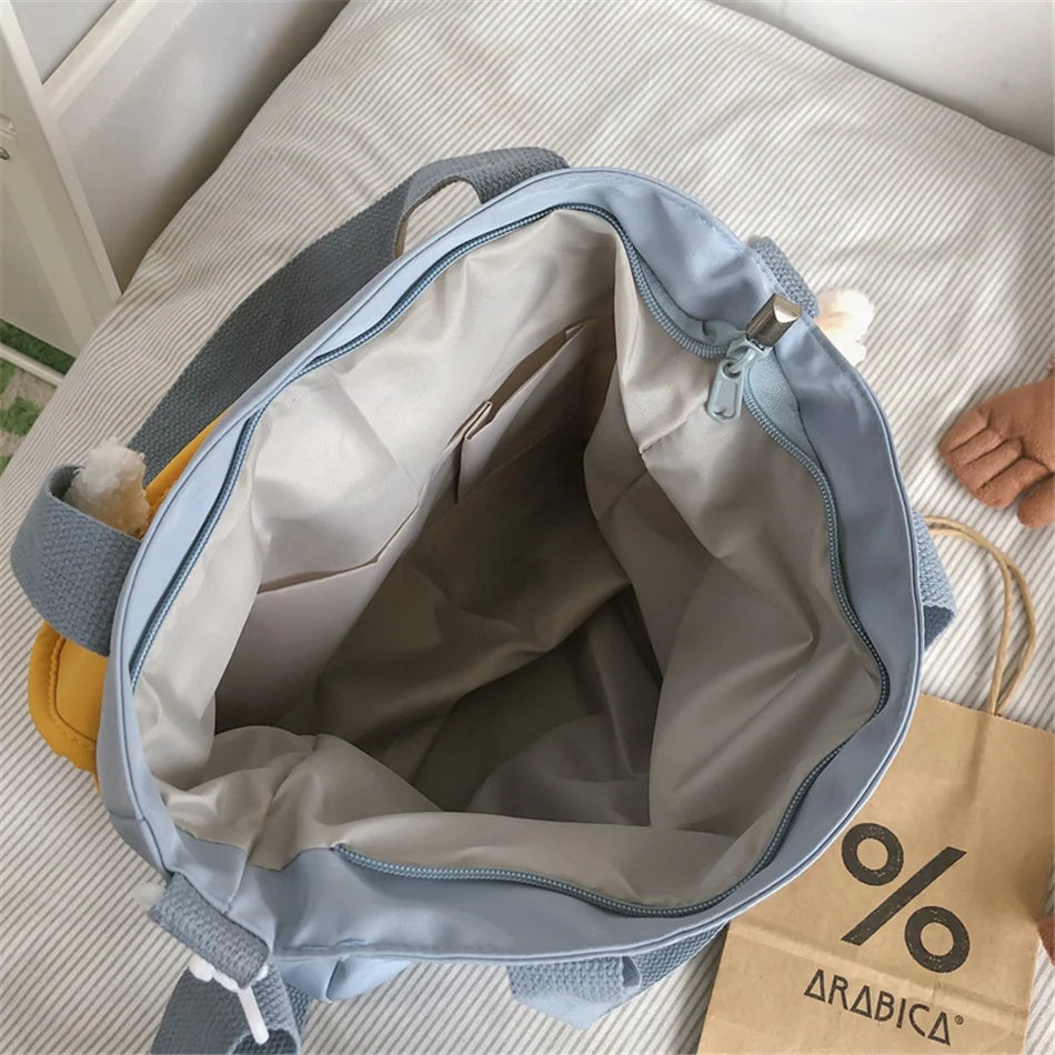 Cyflymder  Large Capacity Tote Bags Trendy Nylon Patchwork Shoulder School Book Bag for Teenage Girls Fashion Student Handbag Crossbody Sac