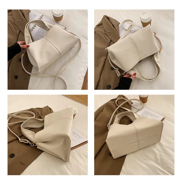 Cyflymder  Women handbag new Brand Trendy Lady Shoulder bags Luxury Totes Soft PU Leather Crossbody Bags bolsas Casual big totes beige