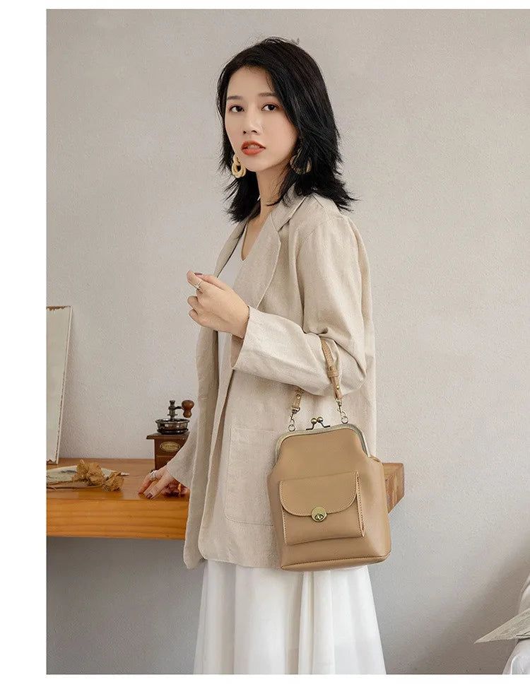 Cyflymder  women shoulder bags Korean style Metal Buckle clip Ladies Handbags PU Leather lady Sling bag female Crossbody Bag purses