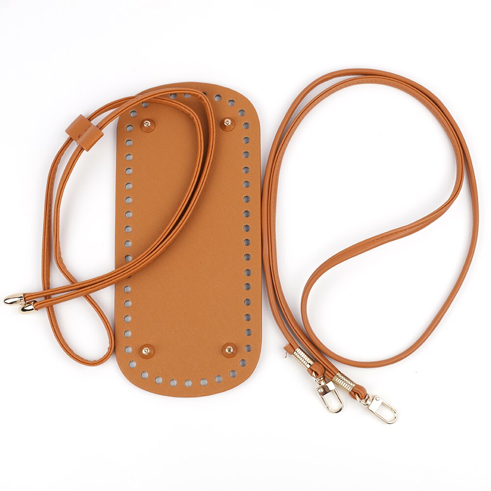 Cyflymder 4pcs/set DIY Handmade Handbag Bag Strap Hardware Package Accessories Round PU Leather Crossbody Bags Strap Fashion Shoulder Bag