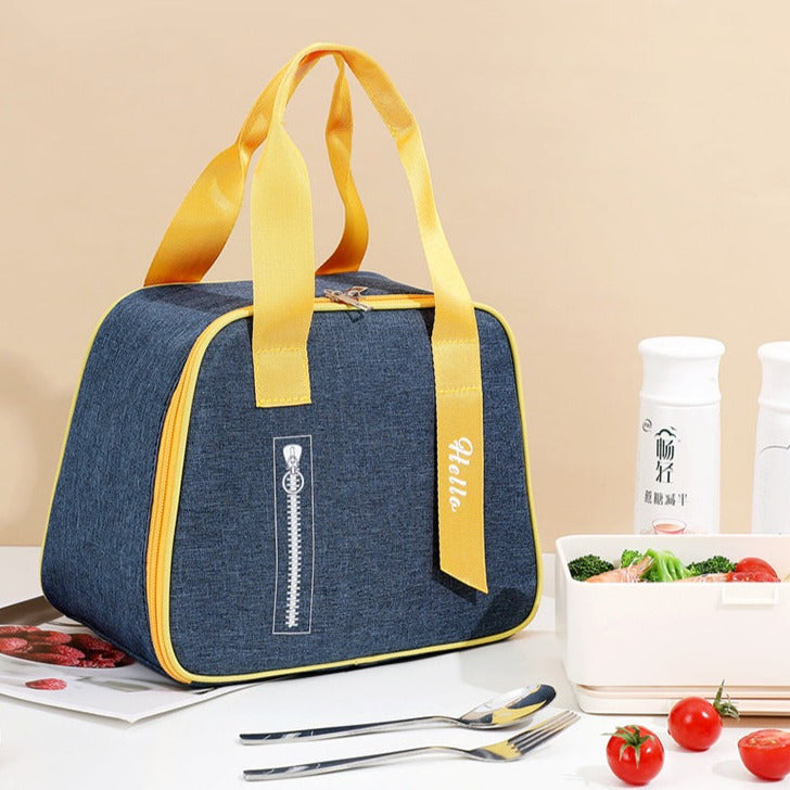 Cyflymder Fashion Oxford Cloth Insulated Lunch Bag Portable Thermal Bento Boxes Cooler Bags Food Storage Container for School Picnic