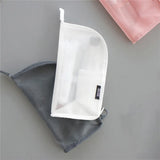 Cyflymder 1 Pc Folding Zipper Travel Makeup Brush Bag Portable Mesh Cosmetic Bag Travel Makeup Bag Toothbrush Washing Organizer