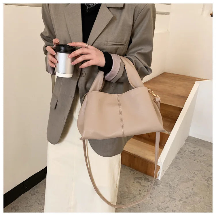 Cyflymder  Women handbag new Brand Trendy Lady Shoulder bags Luxury Totes Soft PU Leather Crossbody Bags bolsas Casual big totes beige