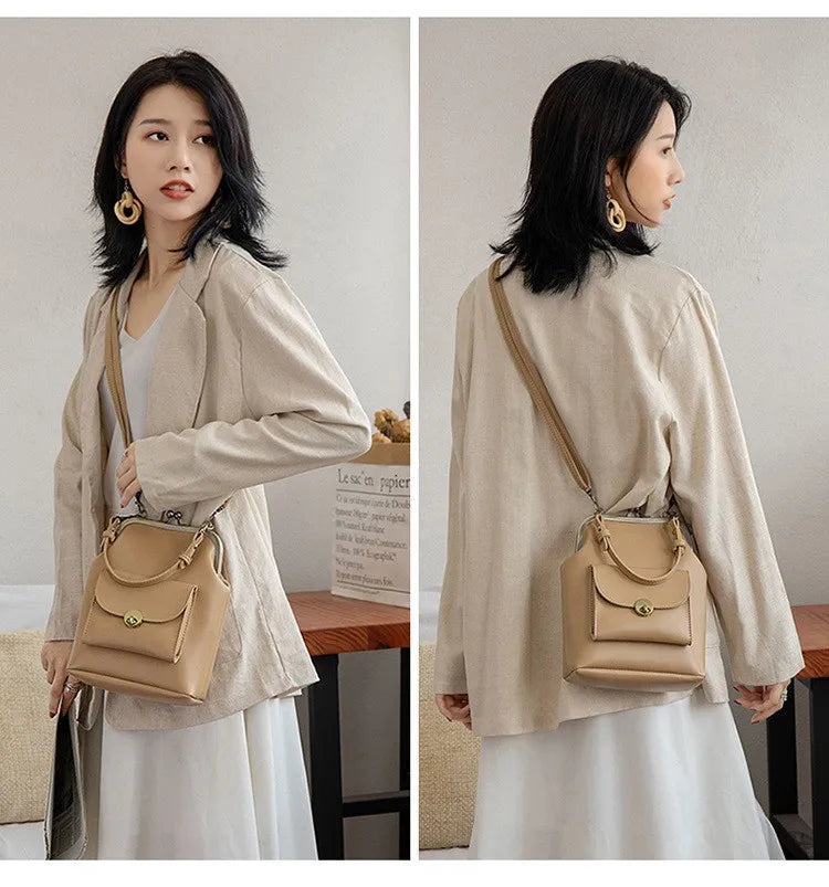 Cyflymder  women shoulder bags Korean style Metal Buckle clip Ladies Handbags PU Leather lady Sling bag female Crossbody Bag purses
