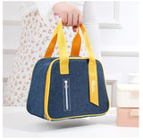 Cyflymder Fashion Oxford Cloth Insulated Lunch Bag Portable Thermal Bento Boxes Cooler Bags Food Storage Container for School Picnic