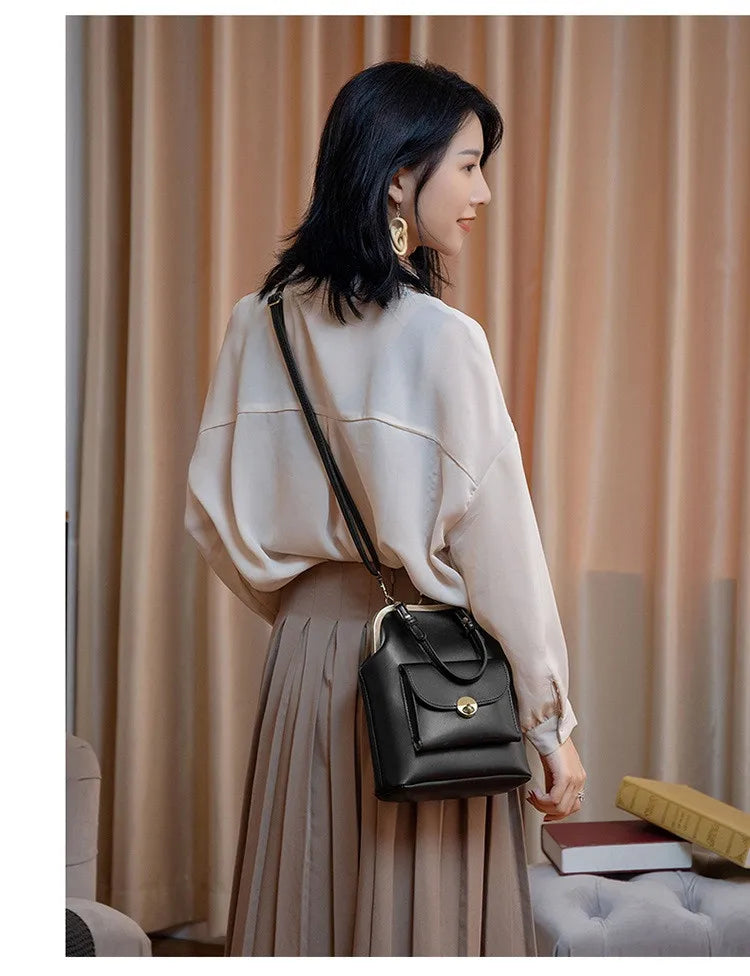 Cyflymder  women shoulder bags Korean style Metal Buckle clip Ladies Handbags PU Leather lady Sling bag female Crossbody Bag purses