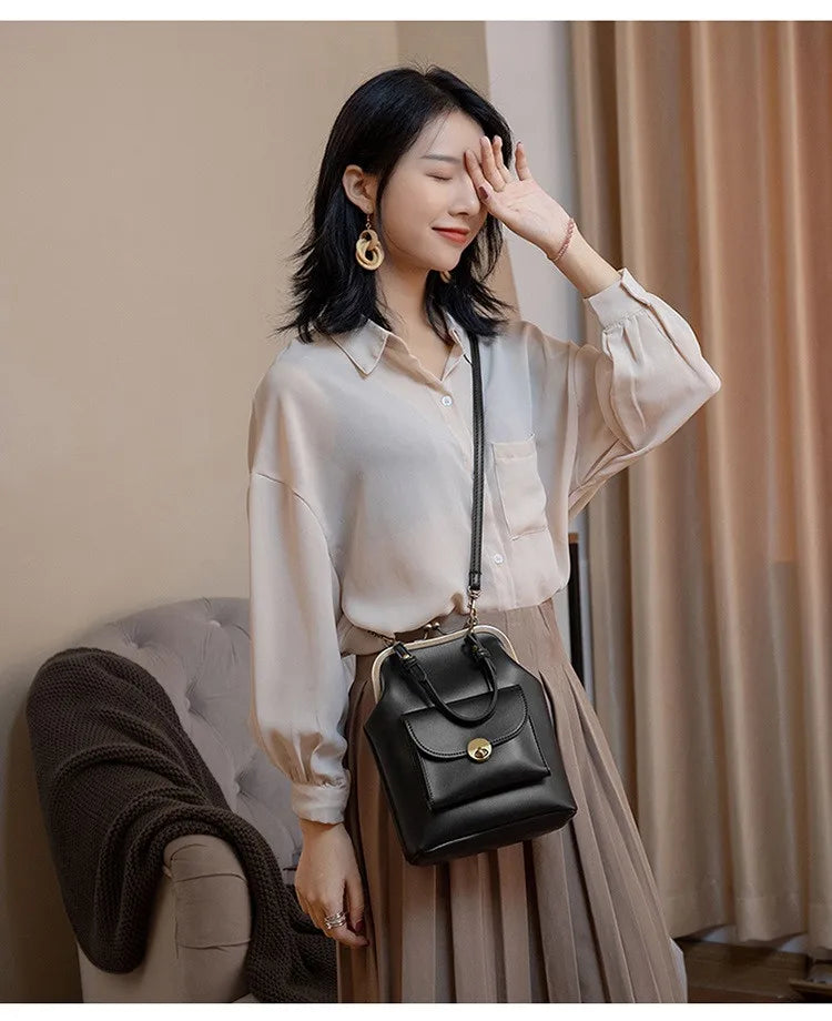 Cyflymder  women shoulder bags Korean style Metal Buckle clip Ladies Handbags PU Leather lady Sling bag female Crossbody Bag purses