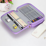 Cyflymder 36/48/72 Holes Pencil Case for Drawing Painting Art Marker Pens Multifunction Large Capacity School Stationery Bag Pouch Supply