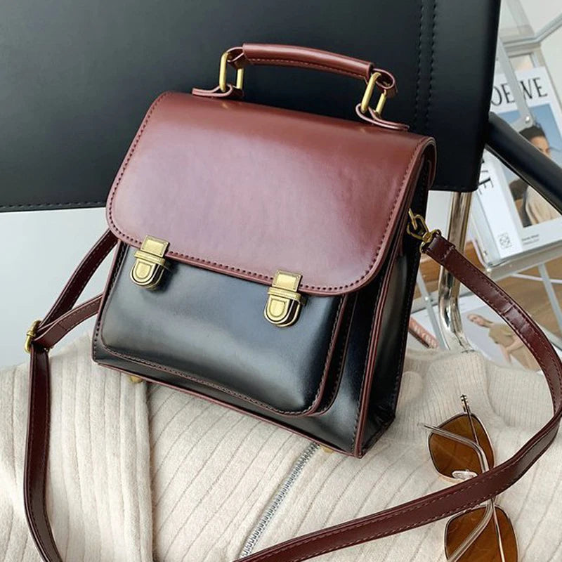 Cyflymder Female Pu Leather Woman Backpack Fashion Small School Bag for College Girls High Quality Leisure Double Shoulder Bag Sac A Dos
