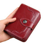 Cyflymder Women's Wallet New Genuine Leather Small Ldies Purses Short Coin Purse For Girls Female Small Portomonee Lady Perse  Card Holder