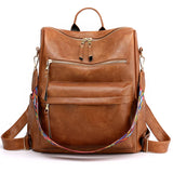 Cyflymder Vintage Backpack Women High Quality Leather Backpack Large Capacity School Bags For Teenage Girls Women Travel Backpacks