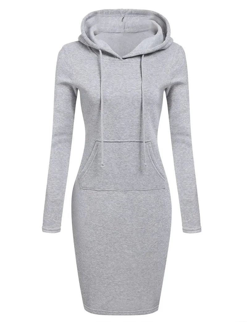 Cyflymder Ladies Dress Autumn Women Hooded Dresses Hoodies Women Sweatshirts Women Hoodies Dress Tops Ladies Clothing