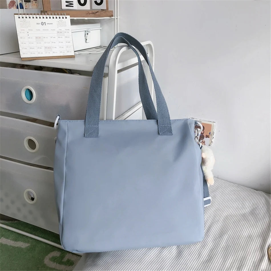 Cyflymder  Large Capacity Tote Bags Trendy Nylon Patchwork Shoulder School Book Bag for Teenage Girls Fashion Student Handbag Crossbody Sac
