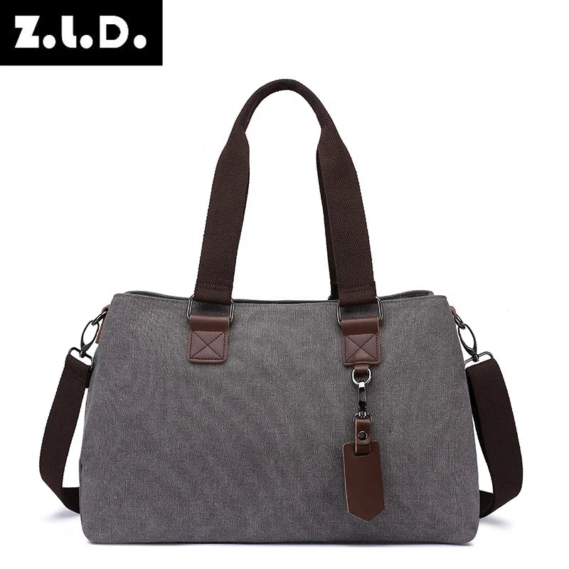 Cyflymder  Hot Sales Women Canvas Bags Vintage Solid Female Large Capacity Tote Handbag Ladies Casual Shoulder Bags for Women