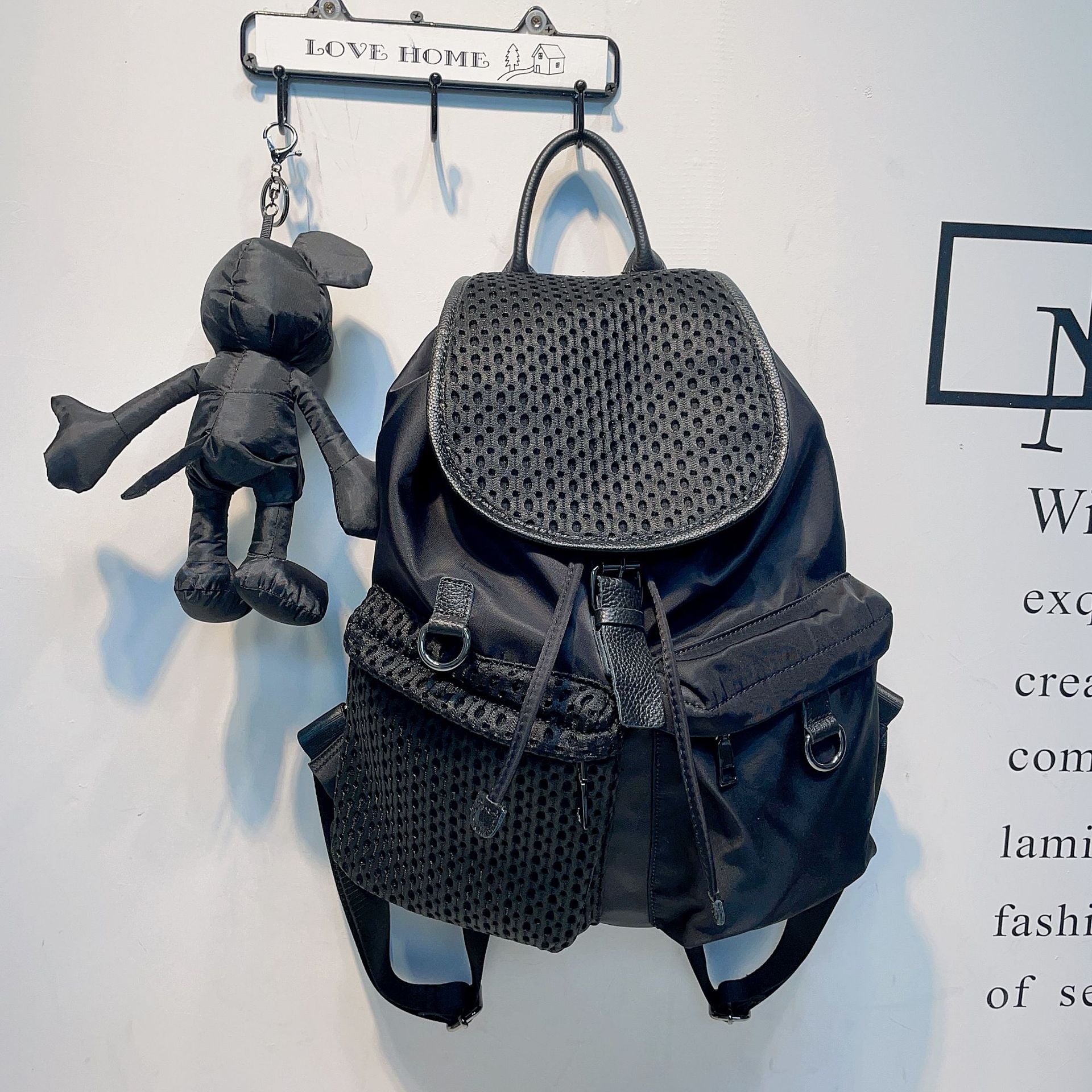 Cyflymder Women Fashion Washed Retro Student School Bag Denim Backpack