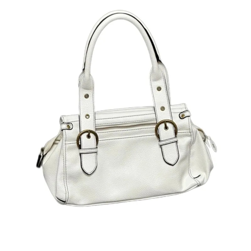 Cyflymder  Hot Girl White Leather Shoulder Bag Large Capacity Tote Bag Women Designer Luxury Bag Ladies Versatile Commuter Handbag Y2k 2025