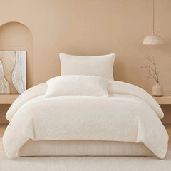 Cyflymder  Shaggy Fleece Duvet Cover Set, Soft Cozy Fluffy Sherpa Bedding Set, Warm Plush 1pc Comforter Cover 1pc Bed sheet 2pc Pillowcases