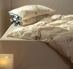 Cyflymder  Romantic pastoral flower bedding set,full queen king nordic rustic linen cotton home textile flat sheet pillow case quilt cover