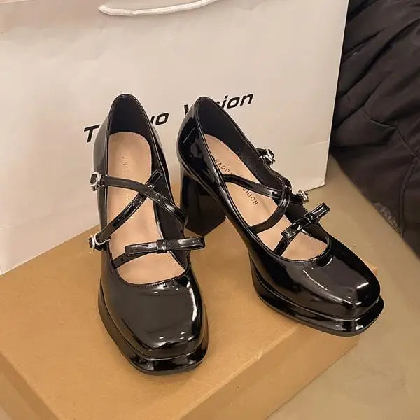 Cyflymder  Women Shoes 2025 Spring Pumps Latest Mary Jane Summer High Heels Slip On Increasing Height Shallow Mouth Sandals Ladies New Loli