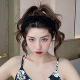 Cyflymder Elegant Velvet Bow Bezel Hairband for Women Korean Retro Headband Girls Vintage Hoop for Holiday Party Hair Bands Accessories
