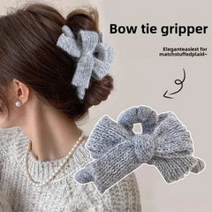 Cyflymder Autumn and Winter Plush Bow Grab Clip  Wool Claw Clip Accesorios Para El Cabello  Крабик Для Волос  Hair Accessories for Women