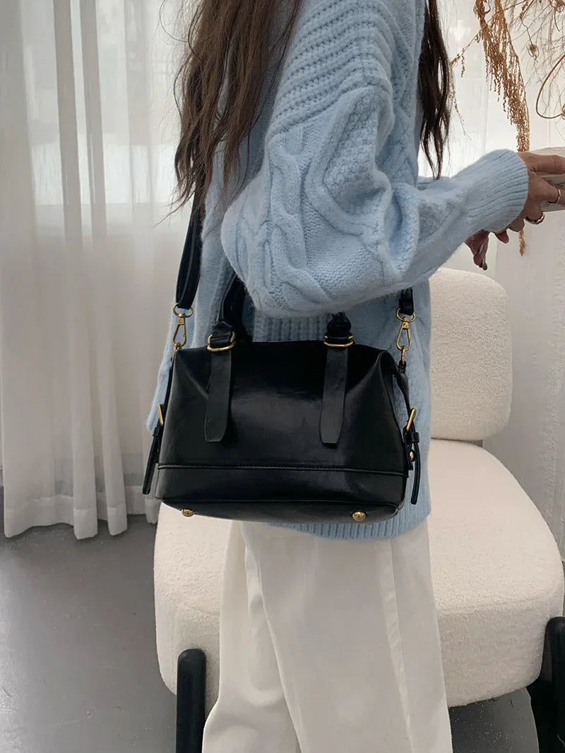 Cyflymder  Vintage Ladies Messenger Bag New Handbags for Women shoulder bags PU Leather Luxury Square Bag small totes bolsos