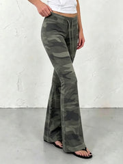 Cyflymder   American Streetwear Low Waist Geometric Print Slim Lace-up Y2k Pants