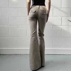 Cyflymder  Hot Selling New Khaki Women Jeans Fashion Vintage Dark Gray Long Pants Casual Style Straight Leg Denim Trousers For Women