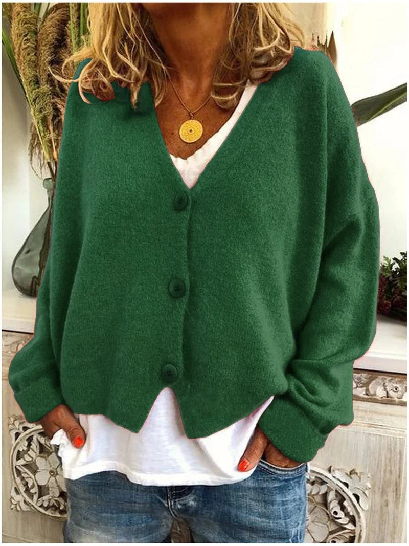 Cyflymder  Large Size Women's Casual Loose Knitted Cardigan Sweater Thi Cotton Knitting Open-irt Sle Spring Faion Ladies' Wear