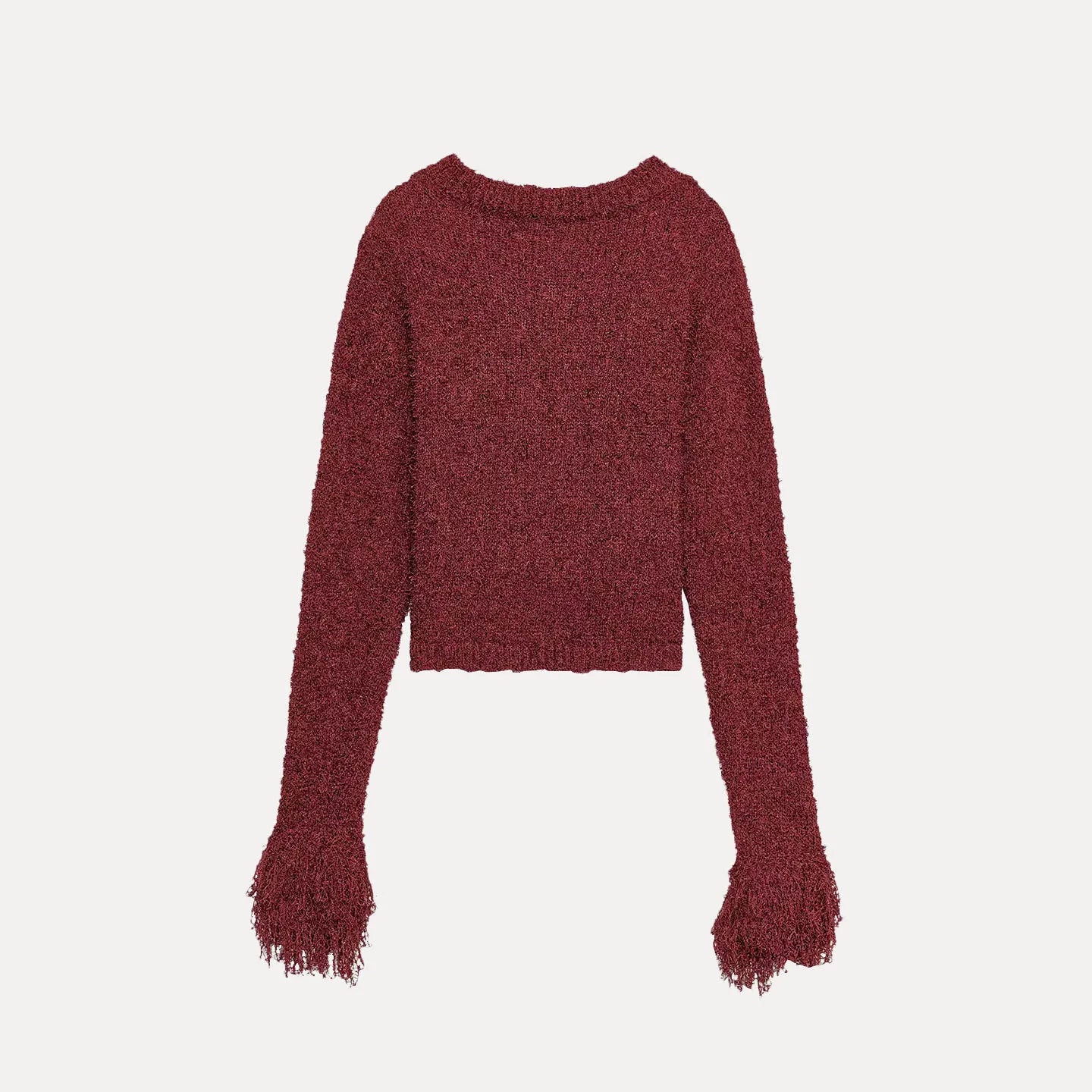 Cyflymder  Slim Fit Knitted Coat with Tassel round Ne Long Sve Casual Sle Women's Faion Autumn 2025 New Arrival Z 00203