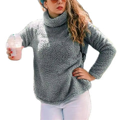 Cyflymder  Women Thickened Warm Padded Sweatshirt Autumn Winter Daily Casual Long Sleeve Turtleneck Hoodie Korean Female Pullover Outerwear
