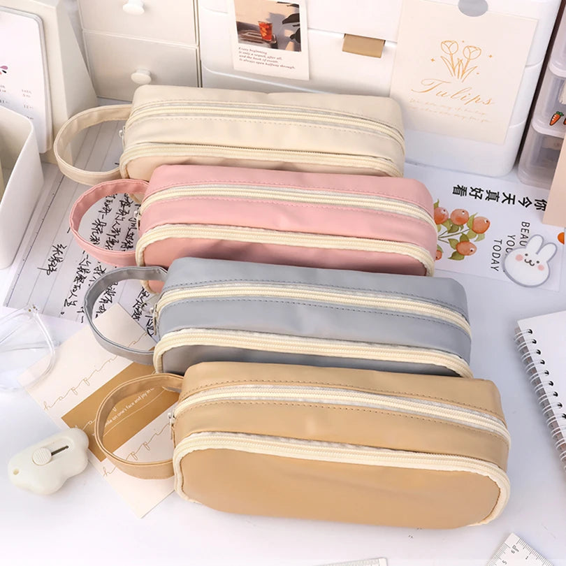 Cyflymder  Large Capacity Pencil Case Kawaii Stationery Pen Case Trousse Transparent Pencilcase School Supplies Estuche Escolar Pencil Box