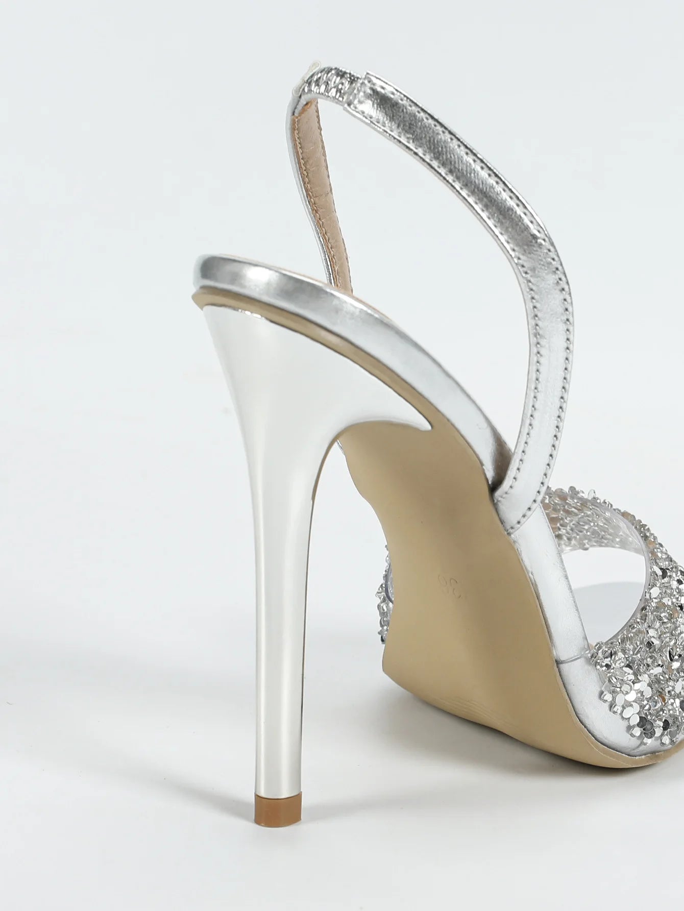 Cyflymder  Bling Bling Sandals Sexy Large Size Fashion Womens Shoes 2025 High Heels Open Toe Bright Big Luxury High-heeled Pointed Stiletto
