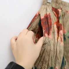 Cyflymder  Women's Clothing High-end Retro Blurred Rose Full Skirt High Waist Draped Pleated A-line Pleated Skirt Printed Half Skirt