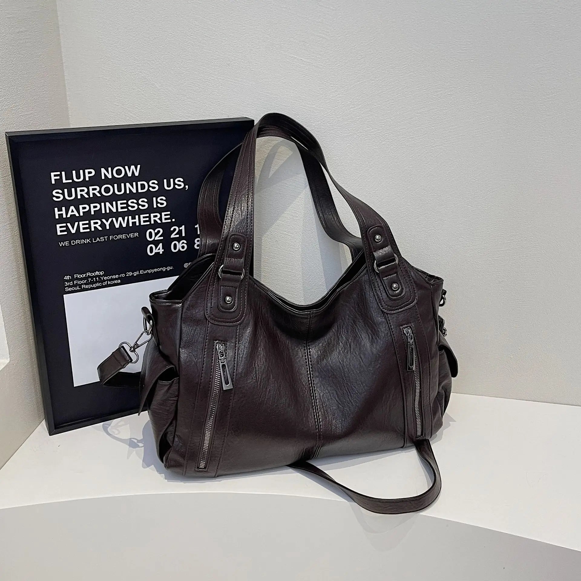 Cyflymder  High Quality Women's Bag Shoulder Bag Versatile Casual Large Capacity Commuter Zipper Handbag Ladies Hand Bags Tote Bags