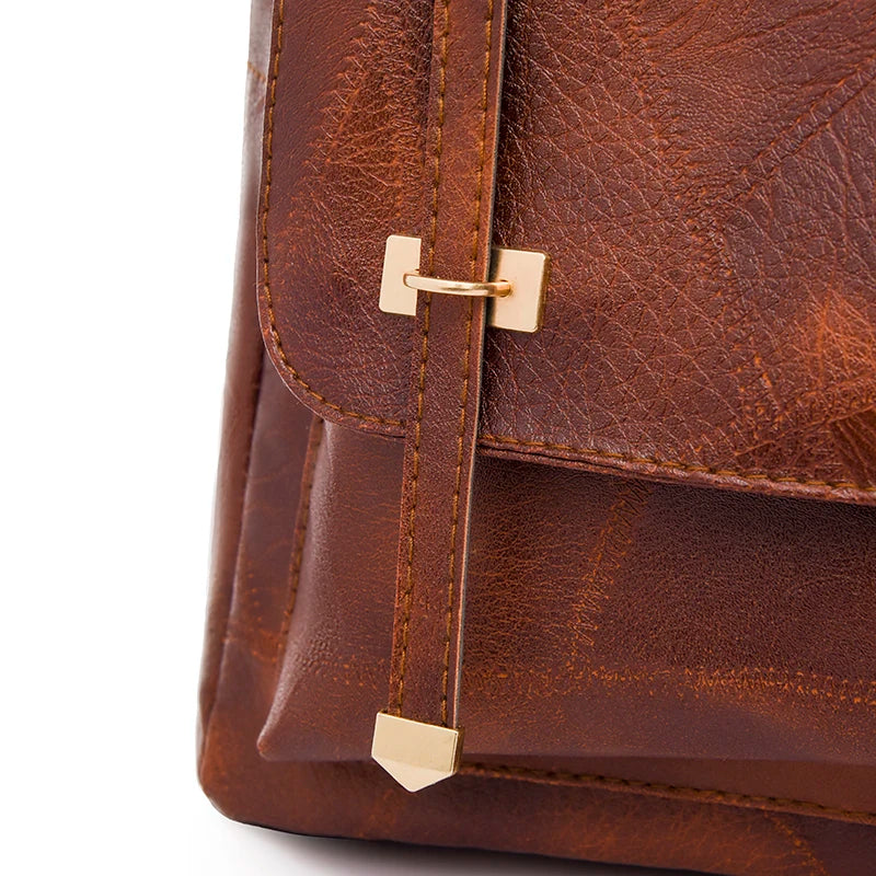 Cyflymder  Vintage Women's Bag Large Capacity Leather Daily Commute Travel Women's Backpack Shopping Fashion Designer School Bags Travel