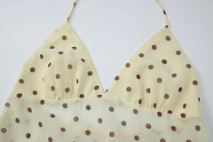 Cyflymder  Lady Polka Dot Halter Tops Choker V-neck Sexy Sleeveless Women Vest Summer Spicy Girl Style Blouse Casual Y2k Aesthetic