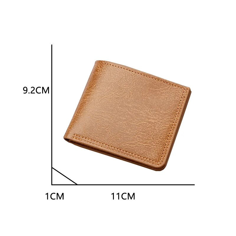 Cyflymder Men's Long Thin Slim Wallets Vintage Pu Leather Male Credit Card Holder Brown Money Purses Solid Simplicity Wallet for Man New