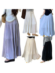 Cyflymder  Women s Lightweight Maxi Skirt with Elastic Waistband and Boho Print for Vacation Picnic Outdoor Activities