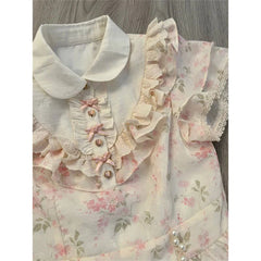 Cyflymder  Kawaii Floral Mini Dress Women Japanese Lolita Cute Bow Ruffles Patchwork Dresses Summer Korean Fashion Bodycon A Line Vestidos