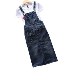 Cyflymder  Spring Summer Denim Women's Dress  Loose Spaghetti Strap Dress Large size Jeans Vintage Casual Female Dress Overalls S-5XL