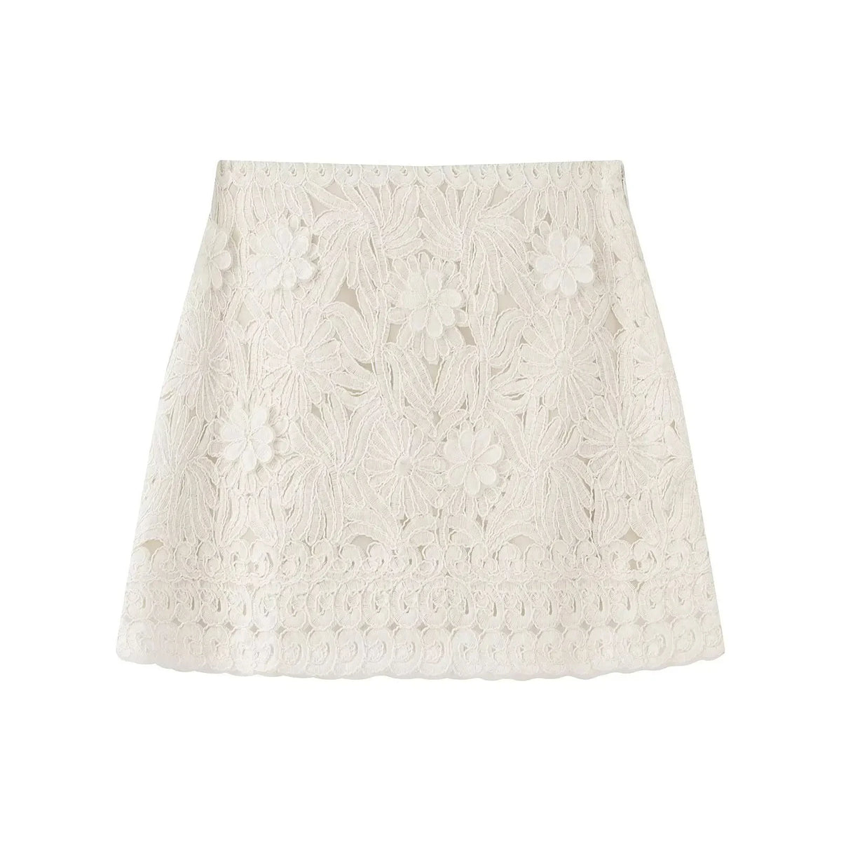 Cyflymder  Embroidery Crochet Hollow Shirts For Women Elegant Long Sleeve O Neck Lace Up Blouse Female 2025 New Summer Casual Loose Shirt