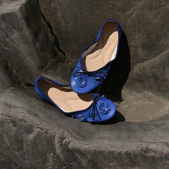 Cyflymder   Flower women ballet flats bowknot casual mary janes